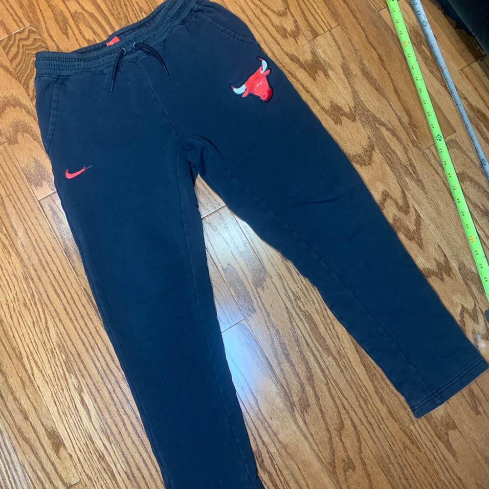 Nike Kids Black Joggers with Red Accents